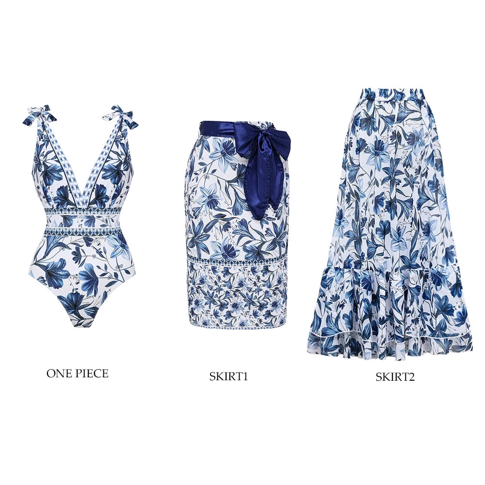 Blue Floral Set