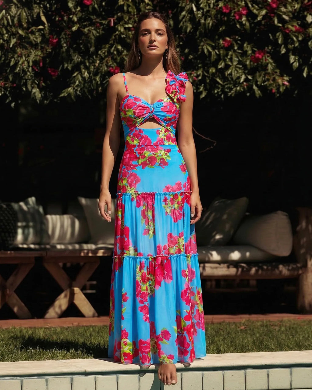 Floral Turquoise & Fuchsia Set