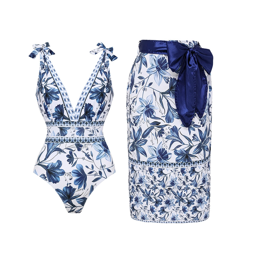 Set Floral bleu