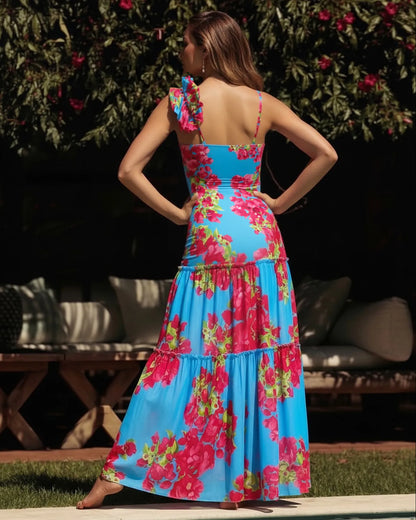 Set Floral Turquoise & Fuchsia