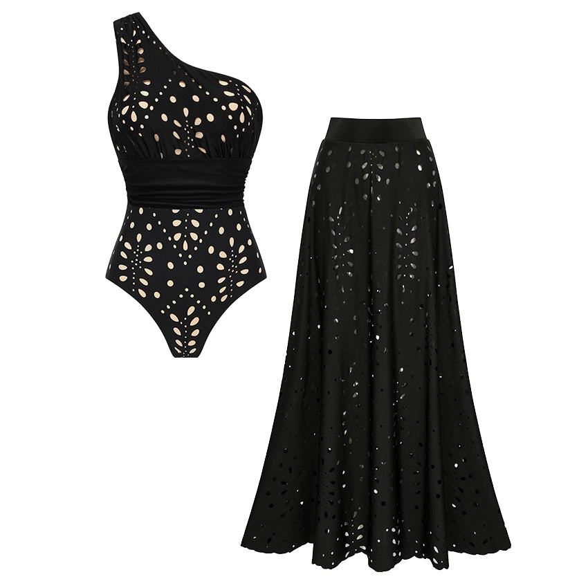 Broderie Anglaise Set - Black