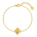 Clover Zircon Chain Bracelet