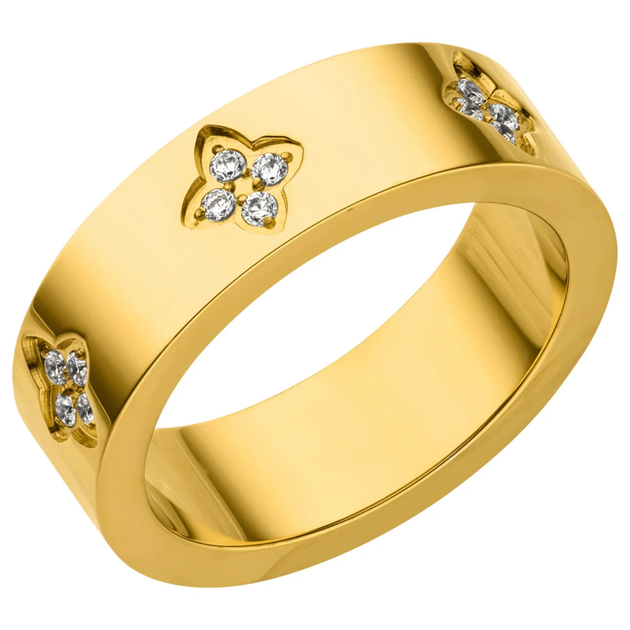 Clover Zircon Ring